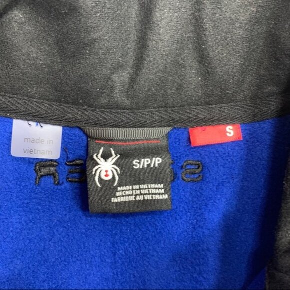 Spyder Men's 1/4 Zip Blue Jacket - Picture 5 of 6